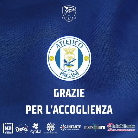 LU.S. Agropoli 1921 desidera ringraziare pubblicamente la Società ASD Atletico...