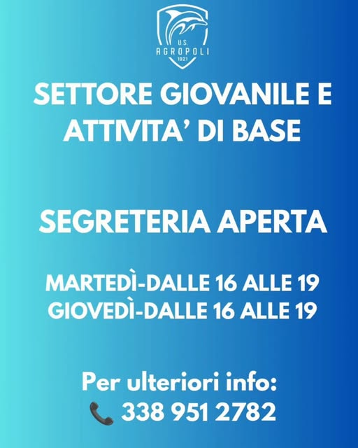 U.S. AGROPOLI 1921 SETTORE GIOVANILE E ATTIVITÀ DI...