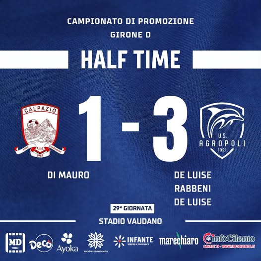 Primo tempo USAgropoli1921 ForzaDelfini CuoreBiancoAzzurro tifiAMOagropoli...